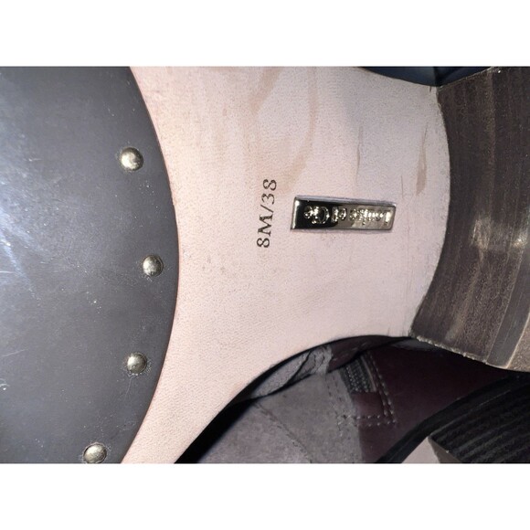 LOUISE ET CIE Suede Boots Womens 8M Zip Up Flat Tall Brown Leather Trim Riding - Picture 9 of 13